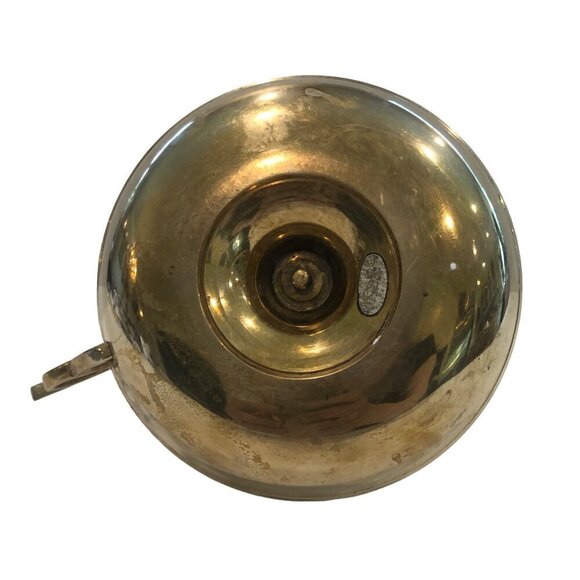 Vintage Brass Candlestick Candle Holder Drip Tray Finger Hole Large 5" Heavy - Picture 4 of 8